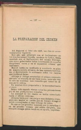La preparación del crimen