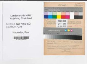 Entnazifizierung Paul Hausotter, geb. 27.06.1888 (Verw.Angest.)