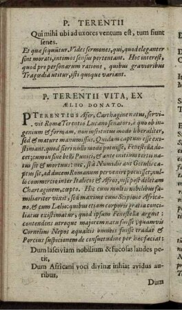 P. Terentii Vita