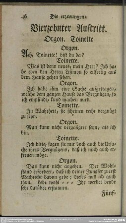 Vierzehnter Auftritt. Orgon. Toinette