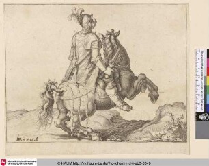 [Ein Kavallerist mit gezogener Pistole, Rückansicht ; A Cavalryman Holding a Pistol, Seen from Behind]