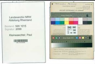 Entnazifizierung Paul Kleinwaechter , geb. 04.07.1906 (Bauunternehmer)