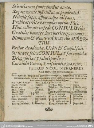Errata nonulla Typographica graviora sic corrigenda, ...