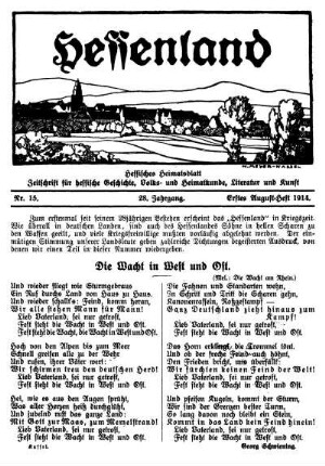 Nr. 15, Erstes August-Heft 1914