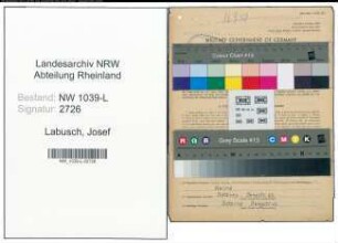 Entnazifizierung Josef Labusch , geb. 27.02.1899 (Postbeamter)
