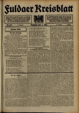 Zweite Ausgabe vom Samstag, den 09. Mai 1914.