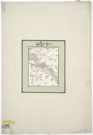 Karte der Gegend von Berlin, 1:140 000, Kupferstich, 1760