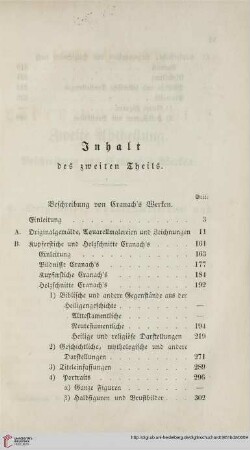 Inhalt des zweiten Theils