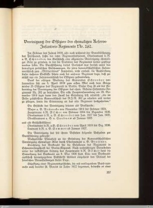 Vereinigung der Offiziere des ehemaligen Reserve-Infanterie-Regiments Nr. 262