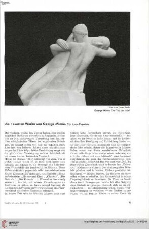 55: Die neuesten Werke von George Minne