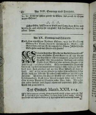Am XX. Sonntage nach Trinitatis. - Am XXI. Sonntage nach Trinitatis.