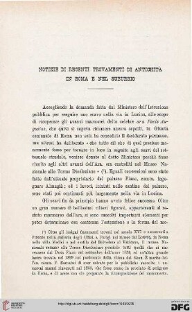 31: Notizie di recenti trovamenti di antichità in Roma e nel suburbio, [7]