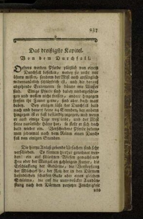 Das dreißigste Kapitel. Von dem Durchfall.