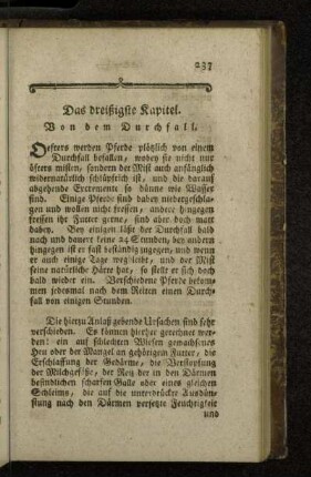 Das dreißigste Kapitel. Von dem Durchfall.