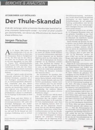 Atombomben auf Grönland: Der Thule-Skandal