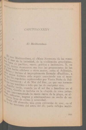 Capítulo XXXV - El Mediterráneo