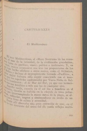 Capítulo XXXV - El Mediterráneo