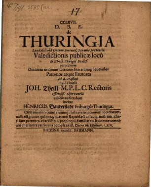 CCLXVII. De Thuringia