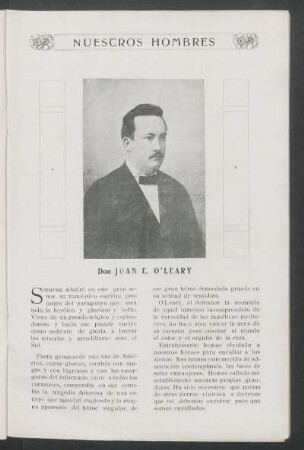 Nuestros hombres : Don Juan [Emiliano] O'Leary