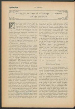 Ensayo sobre el concepto íntimo de la poesía