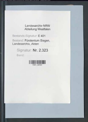 Kohlenregister bzw. Kohlenrechnung der Ämter Hilchenbach, Ferndorf und Freudenberg (zusammengestellt durch den Oberförster Balthasar de Jardin)