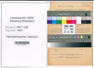 Entnazifizierung Heinrich Harnischmacher , geb. 28.01.1904 (Polizist)