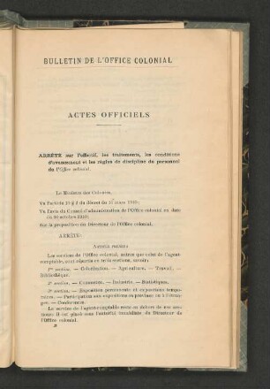 Actes Officiels.