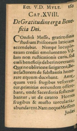 Cap. XVIII. De Gratitudine erga Beneficia Dei.