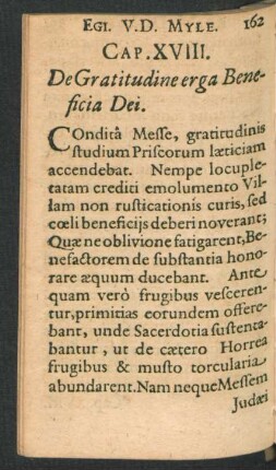 Cap. XVIII. De Gratitudine erga Beneficia Dei.