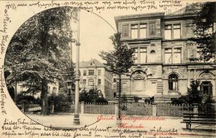 Postkartenalbum mit Motiven von Karlsruhe. "Großherzogliche Kunstgewerbeschule Karlsruhe"