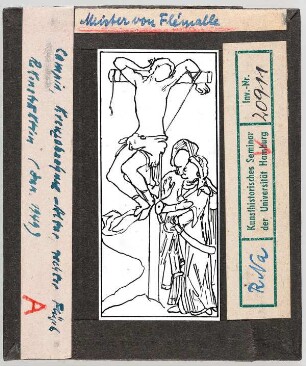 Meister von Flémalle (Robert Campin), Kopie, Kreuzabnahme-Altar, rechter Flügel, Rekonstruktion Jan. 1949. Liverpool