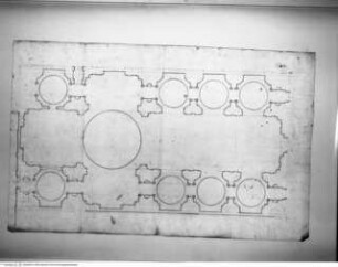 Album des Orazio Grassi, Vorstudie der Innenraumdisposition von S. Ignazio, Rom