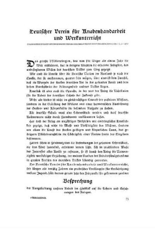Deutscher Verein für Knabenhandarbeit und Werkunterricht