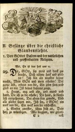 II. Gesänge über die christliche Glaubenslehre