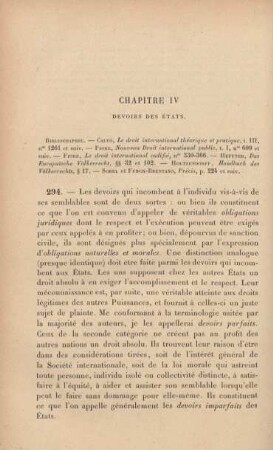 Chapitre IV. Devoirs des États