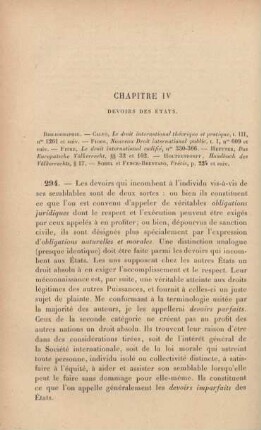 Chapitre IV. Devoirs des États