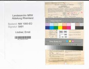 Entnazifizierung Ernst Lindner, geb. 01.12.1894 (Beamter)