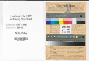 Entnazifizierung Peter Nohl , geb. 11.10.1906 (Kaufmaennischer Angestellter)