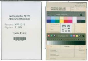 Entnazifizierung Franz Toelle , geb. (Polizei)