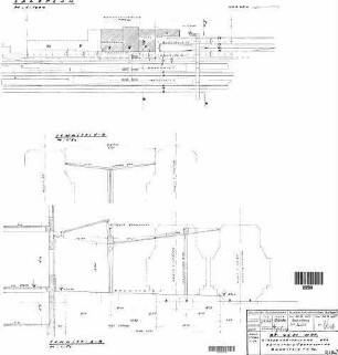 Ulm Hbf: Empf.-Geb. Bst-Überdachung Bst.1+1a STA,Dach (Übersicht,Schnitt)