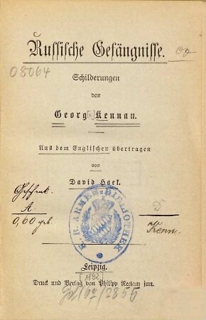 Russische Gefängnisse : Schilderungen