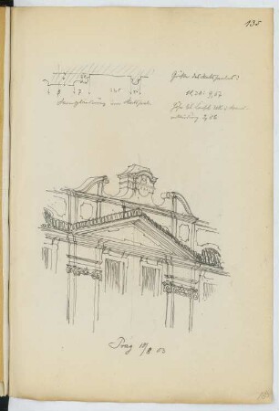 Giebel, Prag: Ansicht (aus: Skizzen- und Fotoalbum 21)