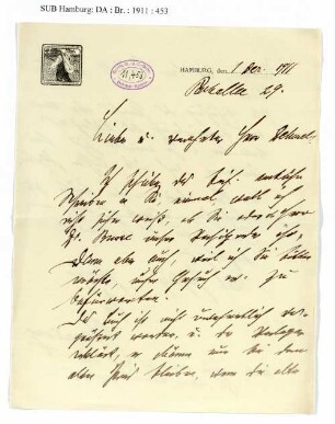 Brief an Richard Dehmel