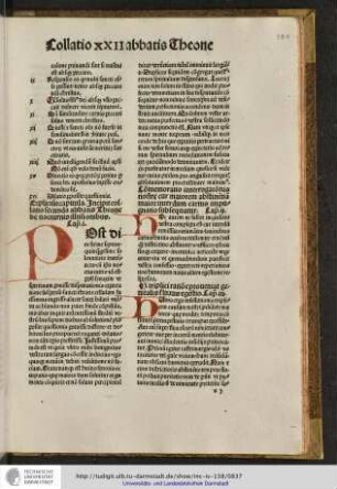 Incipit collatio secunda abbatis Theone de nocturnis illusionibus.