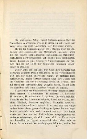 Die Struktur der Samenfäden bei den einheimischen Lungenschnecken