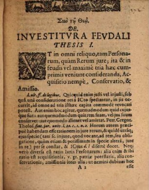Disp. iur. de investitura feudali