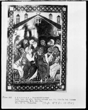 Evangelien für die Festtage — Pfingsten, Folio 27verso