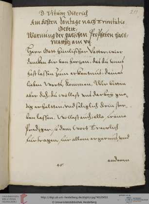 Gebete am achten Sonntag nach Trinitatis
