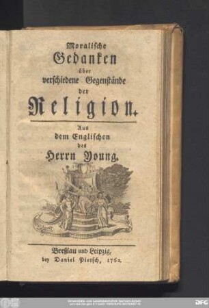 Moralische Gedanken über verschiedene Gegenstände der Religion