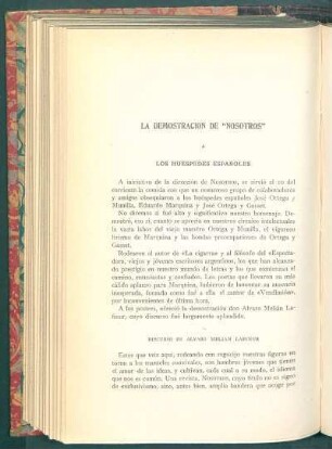 La demostración de "Nosotros" a los huéspedes españoles
